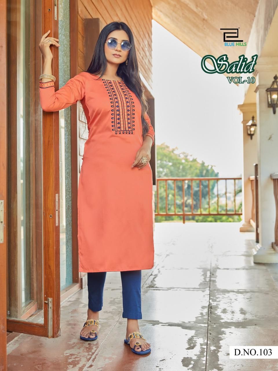 Blue Hills Solid 10 Designer Ethnic Wear Designer Fancy Kurti Collection